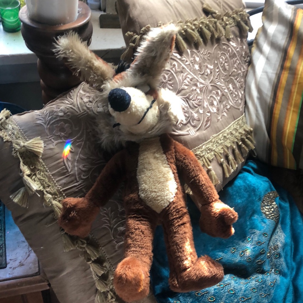 Vintage 1971 Wile E Coyote plush toy - Roadrunner Cartoon